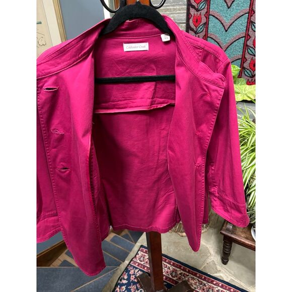 Vintage Coldwater Creek Deep Fuchsia Blazer with Oversized Buttons size 18 - Picture 6 of 8